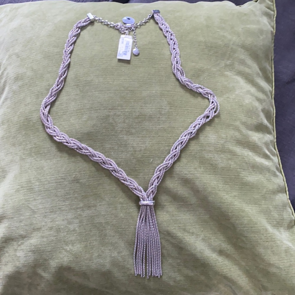 Silver Alfani Tassle necklace NWT